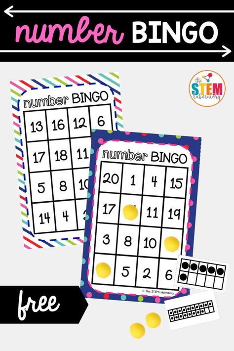 Number Bingo is a fun way to work on number recognition, counting and subitizing. Kids will love playing this game in a math center, small group or homeschool activity! Perfect for kids who has mastered number 1-10 and are ready to take on the tricky teens! #numberbingo #mathgame #mathcenters #numbersense Teen Numbers Kindergarten, Number Bingo, Candy Math, Number Recognition Activities, Math Bingo, Math Valentines, Math Centers Kindergarten, Teen Numbers, Math Number Sense