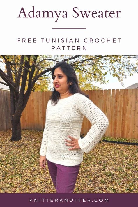 Tunisian Sweater, Tunisian Crochet Sweater, Crochet Neck Scarf, Unique Crochet Patterns, Crochet Patterns Ideas, Crochet Tunisian, Tunisian Crochet Pattern, Tunisian Crochet Hook, Crochet Cardigans