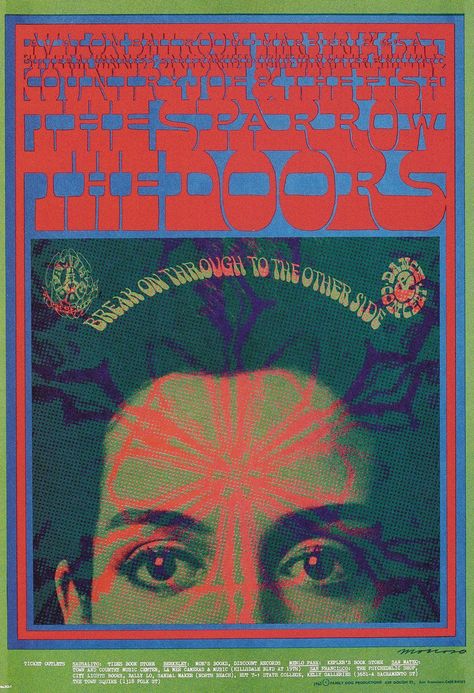 A bunch of poster designs from the 70's psychedelic era by Wes Wilson, Nicholas Kouninous, Victor Moscoso, Steve Renick, Rick Griffin. Victor Moscoso, Rick Griffin, Hippie Posters, Door Poster, Vintage Concert Posters, Peter Max, Music Poster Design, Look Retro, Family Dog