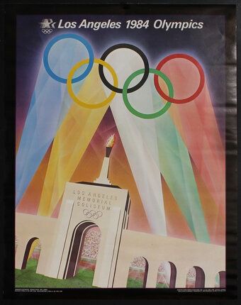 Los Angeles 1984 Olympics (2) | Original Vintage Poster | Chisholm Larsson Gallery Olympic Art, Olympic Poster, 1984 Olympics, Olympic Rings, Summer Olympics, Event Poster, Vintage Poster, Olympic Games, Auckland