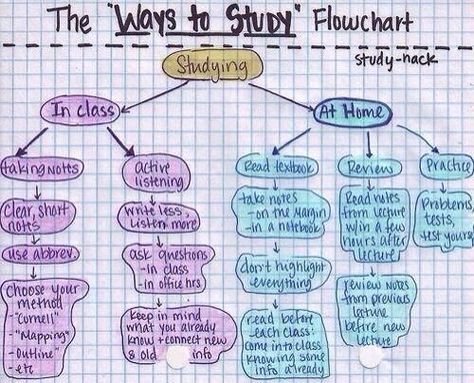 Study plan flow chart Schul Survival Kits, Ways To Study, Studie Hacks, High School Hacks, Study Techniques, School Survival, College Study, School Related, Study Habits