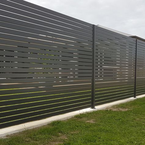 EliteFence1800x1200mm Aluminium Slat Box Charcoal Aluminium Front Fence Ideas Australia, Aluminium Batten Fence, Vertical Aluminium Slat Fence, Heavy Duty Gate Hinges, Safety Fence, Modern Fence Design, Gate Hinges, Fencing Material, Privacy Fence Designs