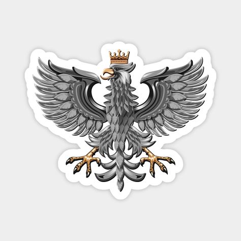 Honor your Poland heritage with this beautiful Polish Eagle design. -- Choose from our vast selection of magnets to match with your desired size to make the perfect custom magnet. Pick your favorite: Movies, TV Shows, Art, and so much more! Available in two sizes. Perfect to decorate your fridge, locker, or any magnetic surface with. Polish Eagle, Eagle Design, Small Magnets, Custom Magnets, Phone Case Stickers, Pet Birds, Sticker Design, Stranger Things Fanart, Poland