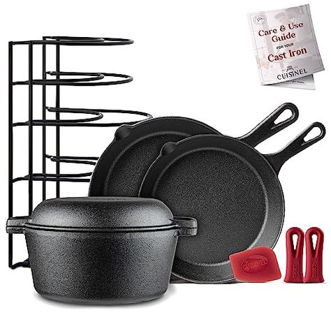 Best Cast Iron Skillet, Cast Iron Set, Cast Iron Cookware Set, Searing Meat, Skillet Pan, Seasoning Cast Iron, Oven Pan, Pan Rack, Iron Chef