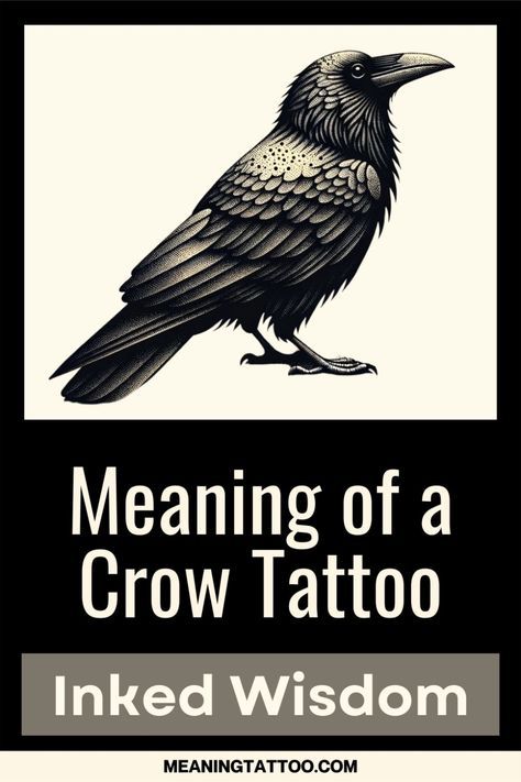 Curious about the intellect behind crow tattoos? Discover how these designs celebrate the cunning and adaptability of crows. Click to dive into the intelligence of ink! American Crow Tattoo, Crow Tattoo Design For Women, Raven And Crow Tattoos, Raven Tatoos Woman, Edgar Allen Poe Inspired Tattoos, Crow Tattoo Feminine, Feminine Crow Tattoo, Never More Tattoo, Crow Moon Tattoo