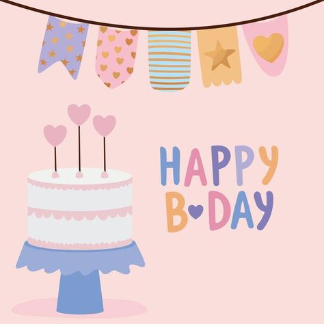 Hbd Card, Hbd Happy Birthday, Happy Birthday Little One, Greeting Cards Happy Birthday, Happy Birthday Cute, Birthday Party Card, Happy Birthday Illustration, Happy Birthday Kids, Birthday Wishes Flowers