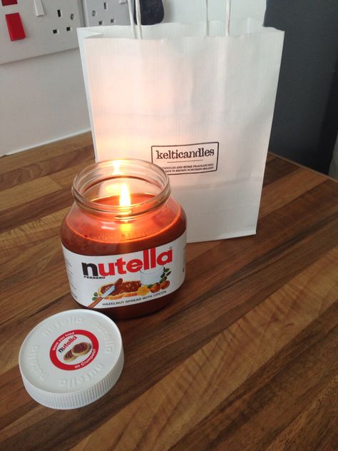 I NEED IT!!! Custom Nutella candle ❤️ Handmade Candles Ideas, Candle Dessert, Creation Bougie, Handmade Candles Diy, Candle Obsession, Homemade Scented Candles, Soya Mumu, Making Candles Diy, Dessert Candles