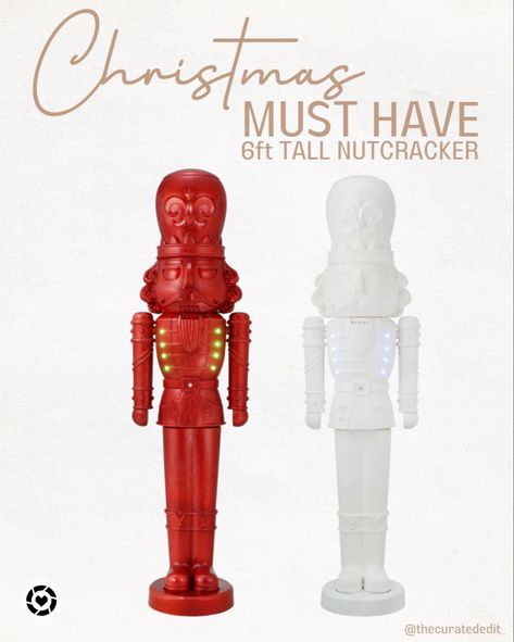 This viral life sized 6ft Nutcracker WILL sellout! #nutcracker #christmasdecor #lifesizenutcracker #christmas #decor #christmasnutcracker #whitechristmas #homedecor #walmart #target #potterybarn Follow my shop @thecuratededit_ on the @shop.LTK app to shop this post and get my exclusive app-only content! #liketkit #LTKSeasonal #LTKhome #LTKHoliday @shop.ltk https://liketk.it/4iOIw Nutcracker Life Size, Tall Nutcracker Christmas, Large Outdoor Nutcracker, Red Nutcracker Christmas, Viral Nutcracker Walmart, Diy Walmart Nutcracker, Holiday Time Nutcracker, Diy Life Size Nutcracker, Outdoor Nutcracker Christmas Decor