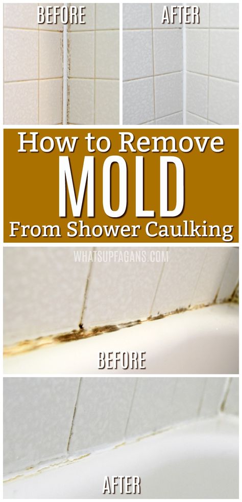 Remove Mold From Shower, Clean Black Mold, How To Remove Mold, Shower Mold, Remove Mold, Mold In Bathroom, Cleaning Painted Walls, Cleaning Mold, Diy Cleaning Hacks