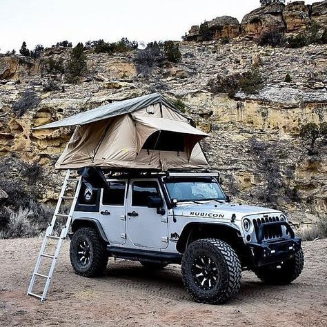 Wrangler Camping, Jeep Wrangler Camper, Jeep Wrangler Camping, Camping 4x4, Two Door Jeep Wrangler, Mobil Off Road, Adventure Jeep, Camping Photos, Travel Camper