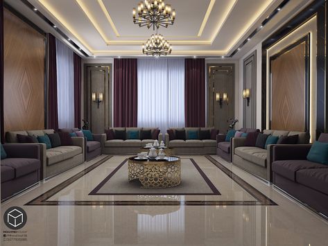 Mjles Regal on Behance Drawing Room Ceiling Design, Marble Flooring Design, Interior Ceiling Design, تصميم داخلي فاخر, House Ceiling Design, Ceiling Design Living Room, Ceiling Design Modern, Luxury Living Room Design, Bedroom False Ceiling Design