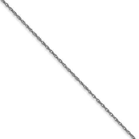 PRICES MAY VARY. ONLY THE FINEST MATERIALS - Crafted With 14K Rhodium Plated White Gold UNIQUE FEATURES - Classic appeal with a modern design, this solid-link cable rope style chain created from polished rhodium-plated 14k white gold is finished with a spring-ring clasp and perfect for displaying lightweight gold charms or pendants. This delicate necklace chain is 0.6mm in width and 16 inches in length. YOUR COMPLETE, 100% HAPPINESS - Receive a Full Money Back Guarantee and Free Returns on This Long Fingernails, Rope Chain Necklace, Gold Charms, Ohio Usa, Bow Jewelry, Broken Chain, Branded Gifts, Unique Features, Black Bow