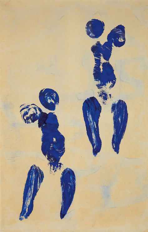 klein, yves untitled anthropometry ||| other ||| sotheby's l20020lotbgpy4en Yves Klein Blue, Yves Klein, Famous Art, Diy Canvas, Painting Illustration, Art Plastique, Art Exhibition, Body Painting, Abstract Expressionism