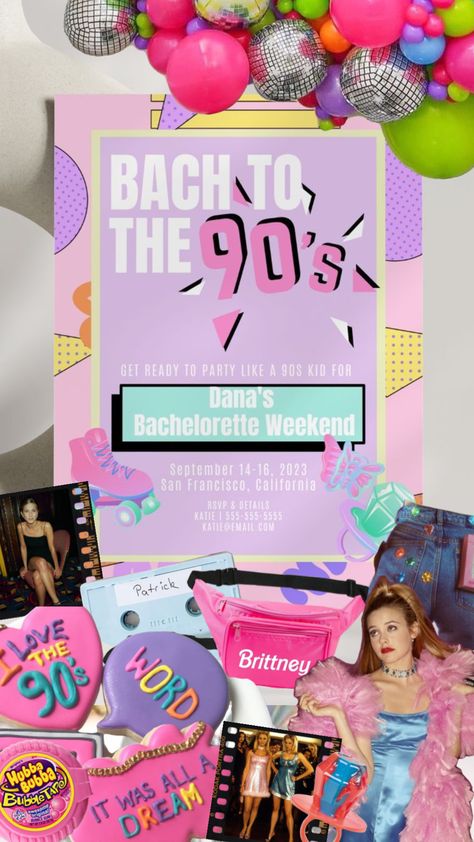 90s Bachelorette Party, 90s Bachelorette, Bachelorette Party Planner, Bachelorette Party Theme, Hens Party Themes, Charleston Bachelorette, Bachelorette Tumblers, 90s Theme Party, Bachelorette Party Weekend