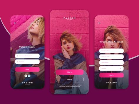 Mobile app log in screen UI/UX design idea Log In Screen Ui, Log In Ui Design, Ux Design Mobile App, Log In Ui, Ux Design Mobile, App Login, Ui Design Trends, App Log, Sports App