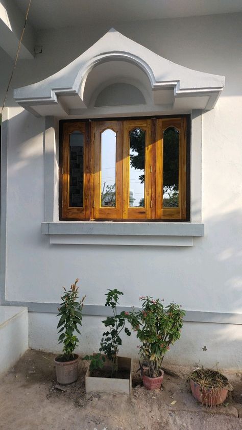 Chajja Design, Wooden Window Design, Arch Designs For Hall, House Projects Architecture, Window Doors, Modern Room Design, Arch Designs, Compound Wall Design, House Window Design