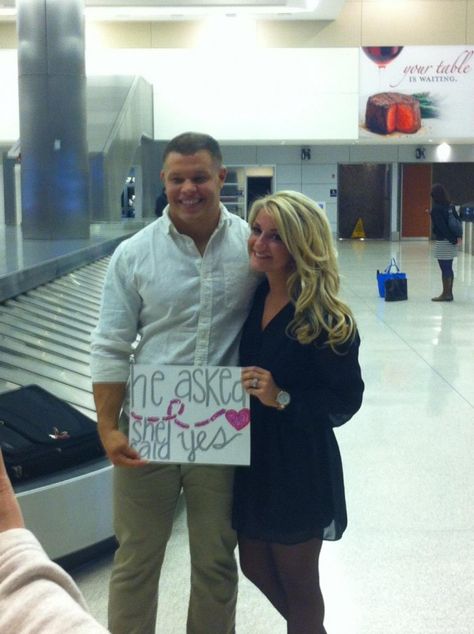 Marriage Proposal Ideas from HowHeAsked Airport Proposal Airport Proposal, Marriage Proposal Ideas, Best Wedding Proposals, Marriage Proposal, Marriage Proposals, Proposal Ideas, Plan A, The Knot, Knot