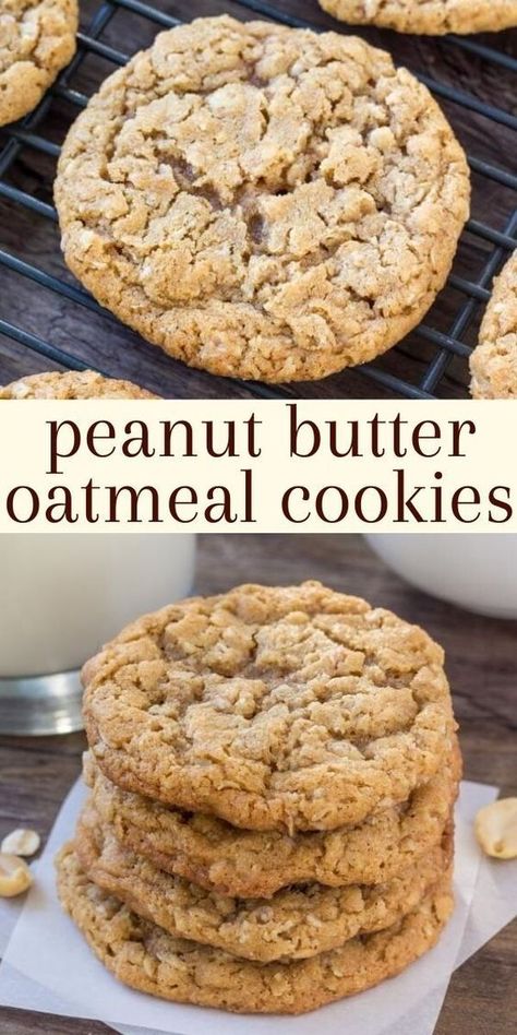 Butter Oatmeal Cookies, Pie Cupcakes, Peanut Butter Oatmeal Cookies, Amazing Desserts, Peanut Butter Oatmeal, Crinkle Cookies, Butter Chocolate, Cookies Recipes, Lost 100 Pounds