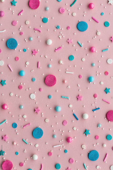 https://www.stocksy.com/3198749/sugar-sprinkles-on-a-pink-background Sprinkles Wallpaper Backgrounds, Dessert Background Wallpapers, Sprinkles Background, Sprinkles Wallpaper, Sugar Aesthetic, Pink Background Design, Dessert Background, Ideas Para Logos, Cake Background