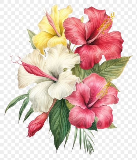 Tropical Flowers Illustration, Hibiscus Drawing, Leopard Artwork, Flowers Hibiscus, Flower Tattoo Drawings, Drawings Tutorials, Flower Sketch, Png Art, Watercolor Tropical