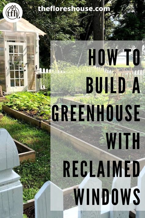 If you’re interested in building your own greenhouse but aren’t sure where to start, look no further than this guide on how to build the perfect DIY greenhouse with old windows and other recycled materials! #gardening #gardenprojects #gardendiy #upcycle #greenhouse Do It Yourself Greenhouse How To Build, Diy Winter Greenhouse Cheap, Diy Outdoor Greenhouse Cheap, Diy Greenhouse Recycled Materials, Repurposed Window Greenhouse Diy, Greenhouse Made From Old Windows And Doors, Greenhouse Made Out Of Windows, How To Build A Greenhouse Cheap, Diy Potting Shed Greenhouse