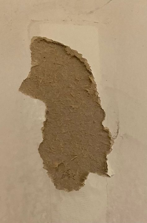 How to fix ripped paper in drywall? | Bunnings Workshop community Fixing Drywall Cracks, Fix Drywall Damage, How To Repair Torn Drywall Paper, How To Fix Drywall Damage, Removing Beadboard, Antique Makeover, Fixing Drywall, Water Damaged Ceiling, Peeling Wall