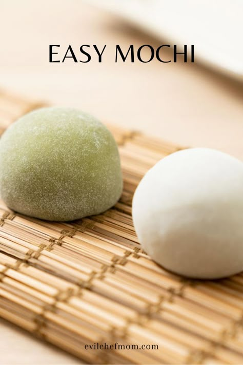 Easy Mochi Basic Mochi Recipe, Red Bean Butter Mochi, Mochi Recipes Easy, Mochi Rice Recipes, Cheesecake Mochi Recipe, Mochi With Tapioca Flour, Mochi Recipe Without Microwave, Mochi Recipe Without Rice Flour, Mochi Easy Recipe