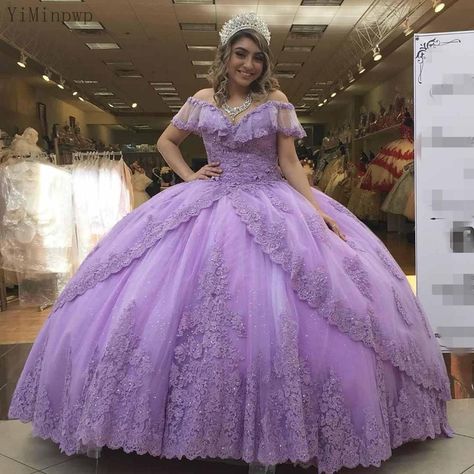 Quince Dress With Sleeves, Fairy Quince, Light Purple Quinceanera, Western Quince, Lilac Quince, Purple Quince Dress, Lilac Ball Gown, Lilac Quinceanera, Lilac Quinceanera Dresses