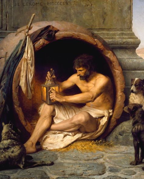 Diogenes Of Sinope, Greek Paintings, Ancient Greek Philosophers, Western Civilization, Ancient Paintings, Greek Philosophers, Academic Art, Greek Culture, Historical Painting