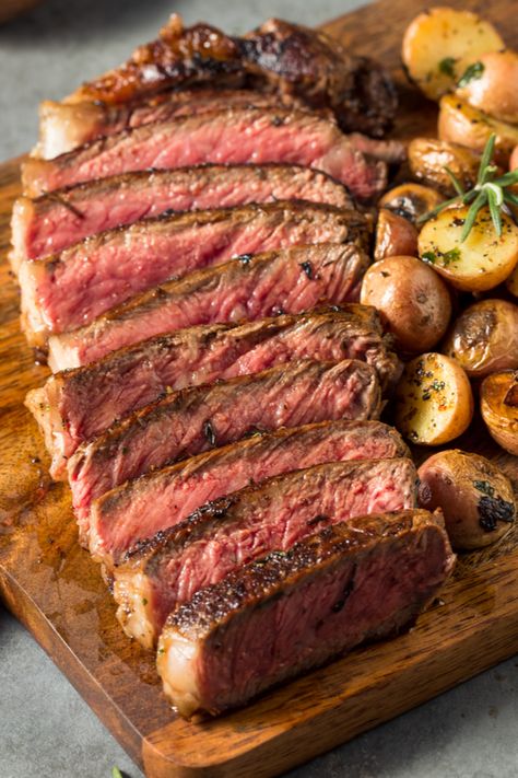 Onion Butter, Steak Doneness, New York Strip Steak, Filet Mignon Recipes, Rare Steak, New York Strip, Grilling Utensils, Tender Steak, Easy Steak