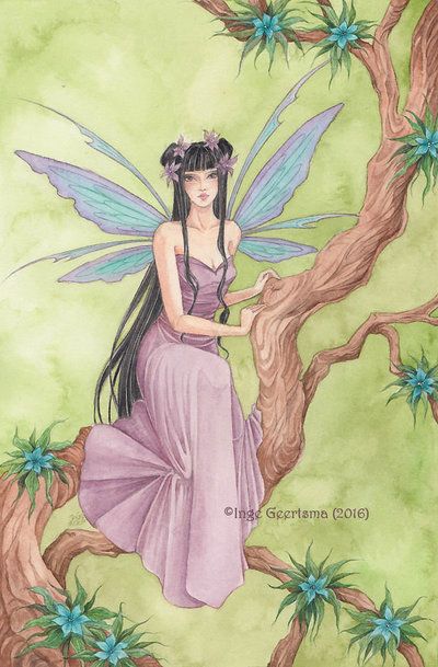 Flower Faery by Raafke.deviantart.com on @DeviantArt Flower Fairy Art, Flower Fairy Illustration, Flower Fairy Painting, Asian Fairy, Fairy Games, Faerie Art, Faerie Aesthetic, Fairy Sleeping In Flower, Fairy Artwork Enchanted Forest Faeries