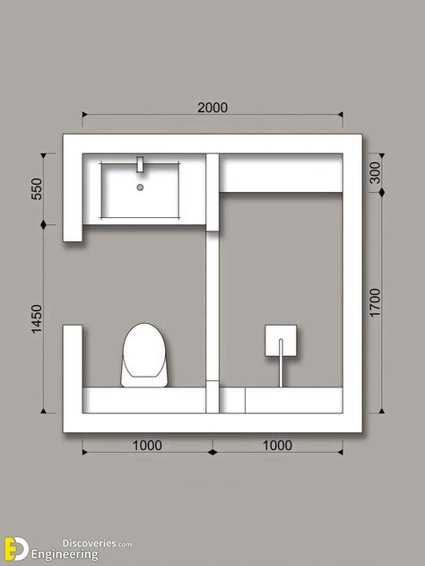 Bathroom Layout Plans, Toilet And Bathroom Design, Detail Arsitektur, Interior Kantor, Small Bathroom Layout, Bathroom Plan, Bathroom Layouts, Bathroom Dimensions, Bathroom Design Layout