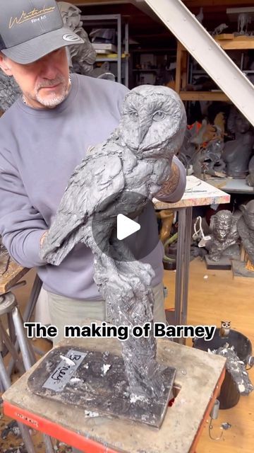 Sculpt Artworks on Instagram: "The making of Barney🦉 By @stevewinterburn  📩 Features & Promos via DM  #sculpt_artwork #owl #owlsculpture #barnowl #howitsmade #sculptor #sculpture #owlart #owlsculpture #birdsculpture #stevewinterburn #artists #artreels" Owl Sculpture, Owl Artwork, Clay Sculpting, Bird Sculpture, Sculpting Clay, Owl Art, Barn Owl, Sculptor, Owls