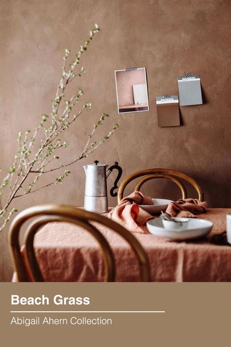 Warm brown limewash paint by Bauwerk Colour Abigail Ahern Collection Brown Limewash, Limewash Paint, Beach Grass, Moody Interiors, Lime Paint, Colour Collection, Abigail Ahern, Earth Pigments, Eco Friendly Paint