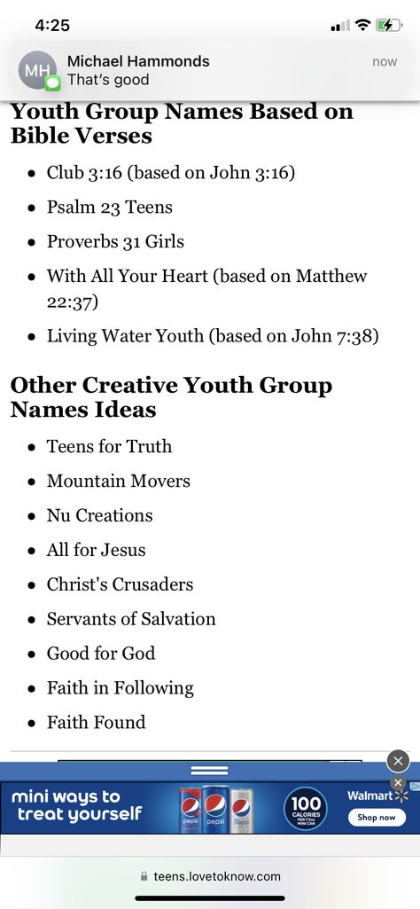 Christian Group Chat Names, Youth Group Names, Band Names Ideas, Band Names, Group Chat Names, Bible Camp, Group Names Ideas, Youtube Names, Outreach Ministry