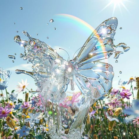 Prompt 👉Abstract art photo of water splash forming a transparent water butterfly flying over a flower meadow with rainbow and sunlight in the background, with hyper-realistic transparent water texture and detailed close-up, against a clear blue sky, in super realistic photography style, with dynamic movement and visible in natural light in high resolution, with HDR rendering. 👉 if Like, please Follow and Share AI Graphics Studio 👇Contact on WhatsAPP: http://tiny.cc/aigraphicsstudio #aigraph... Water Butterfly, Realistic Photography, Butterfly Flying, Water Texture, Dynamic Movement, Cinematic Lighting, Flower Meadow, Water Splash, Butterflies Flying