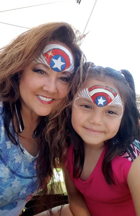 Captain America Face Painting, Superhero Face Painting Easy, Super Hero Face Paint Easy, Superhero Face Paint Easy, Face Paint Superhero, Marvel Face Paint, Face Painting Superhero, Hero Face Paint, Super Hero Face Paint