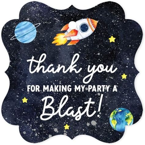 Amazon.com : Andaz Press Fancy Frame Kids Party Favor Thank You Tags with String, 48-Pack Outer Space Astronaut Birthday Gift Tags For Gift Bags, Favor Bags Goody Bags Boys & Girls Gender-Neutral 1st Birthday Tags : Health & Household Birthday Astronaut, Astronaut Theme, Fancy Frame, Animal Party Favors, Kids Party Gift, Astronaut Birthday, Safari Theme Party, Birthday Gift Tags, Classic Party