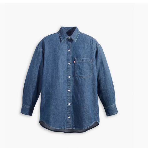 New With Tag. Levi’s ‘Nola’ Button Up Shirt. Small. Indigo Stonewash. A Roomy Take On A Classic Menswear Staple. Loose-Fit Sleeves, Instantly Recognizable Red Tab And Chest Pocket. Measurements (While Laying Flat): Chest (Underarm To Underarm): 21” Sleeve: 22.5” Length: 27” 80% Cotton, 20% Hemp Non-Stretch Denim Red Tab Front Pocket Machine Washable (Cold With Like Colors, Tumble Dry Low) Y2k Plus Size, Levis Shirt, Classic Menswear, Juicy Couture Charms, Female Profile, Blue T, Western Boho, Red And Black Plaid, Western Shirts