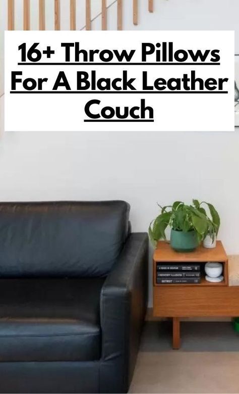 Want stylish and comfortable throw pillows to complement your black leather couch? Check out our top picks of 16+ throw pillows that will enhance the aesthetic of your living space. Black Leather Sofa Decor, Black Leather Sofa Living Room Decor, Ikea Leather Sofa, Black Leather Sofa Living Room, Couch Pillow Arrangement, Grey Leather Couch, Modern Leather Couch, White Leather Couch, Black Leather Couch