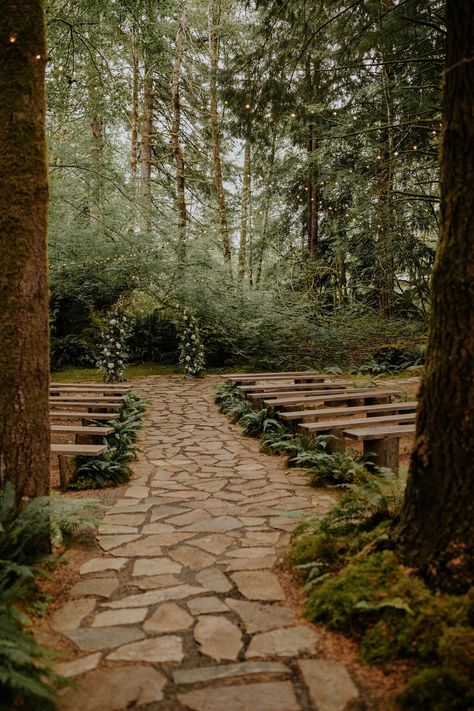 Wedding In Washington State, Small Intimate Forest Wedding, Outdoor Wedding Washington State, Fern Acres Forks, Washington Mountain Wedding, Barndominium Wedding Ideas, Redwood Wedding Venues, Outdoor Wedding Venues Washington State, Pnw Outdoor Wedding