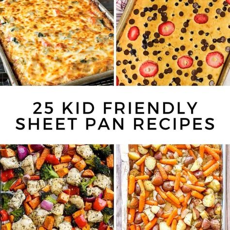 Sheet pan recipe ideas your kids will eat all of! We are busy out here mama! Let me help you make dinnertimes less stressful and… Easy Dinners For Kids, Baked Orange Chicken, Steak And Broccoli, Sheet Pan Meals Chicken, Sheet Pan Dinners Chicken, Easy Sheet Pan Dinners, Fast Food Places, Sheet Pan Suppers, Pan Recipe