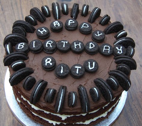 Happy Birthday Jimmy Wade! Oreo Biscuit Cake, Oreo Cakes, Oreo Birthday Cake, Oreo Truffles Recipe, Cake Oreo, Oreo Desserts, Pinterest Cake, Chocolate Oreo, Oreo Recipes