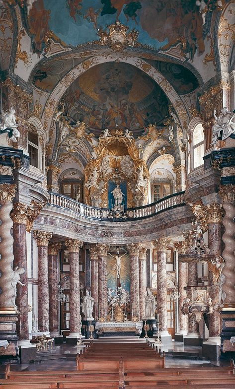 Baroque & Rococo architecture — Residenz, Würzburg (Germany,  1719-1780,... Goth Catholic Aesthetic, Christiancore Aesthetic, Churches Aesthetic, Christian Aesthetic Church, Roman Catholic Aesthetic, Gothic Catholic Aesthetic, Christian Church Aesthetic, Goth Catholic, Catholicism Aesthetic