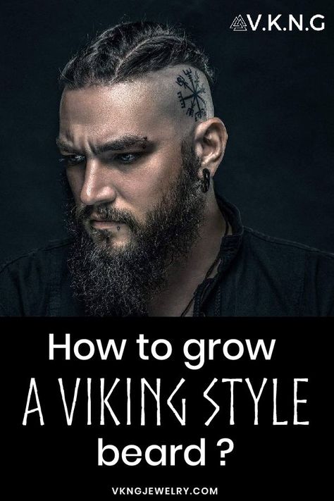 How to grow a viking beard? This blog article specializes in viking style and related jewelry. Viking Look Men, Norse Hairstyles For Men, Viking Hairstyles Men, Viking Style Hair, Viking Beards, Beard Braid, Barba Hipster, Viking Fashion, Viking Beard Styles