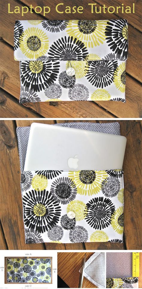 Computer Case Sewing Pattern, How To Sew A Laptop Sleeve, Laptop Sleeve Sewing Pattern Free, Fabric Laptop Sleeve, How To Make A Laptop Case, Sewing Laptop Sleeve, Ipad Cover Sewing Pattern, Quilted Computer Sleeve, Kindle Case Sewing Pattern