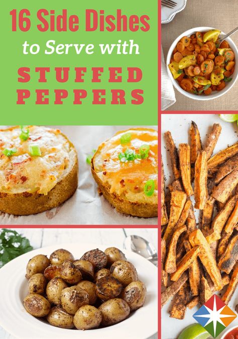 Wondering what healthy side dish is good to serve with stuffed peppers? Try a recipe from this delicious list, and turn your favorite pepper into a satisfying meal. Stuffed Peppers Meal With Sides, Stuffed Peppers And Sides, Sides With Stuffed Bell Peppers, What To Make With Stuffed Peppers, Side Dishes With Stuffed Peppers, What To Have With Stuffed Peppers, Stuffed Pepper Sides Ideas, Stuffed Bell Peppers Dinner Sides, Sides To Go With Stuffed Bell Peppers