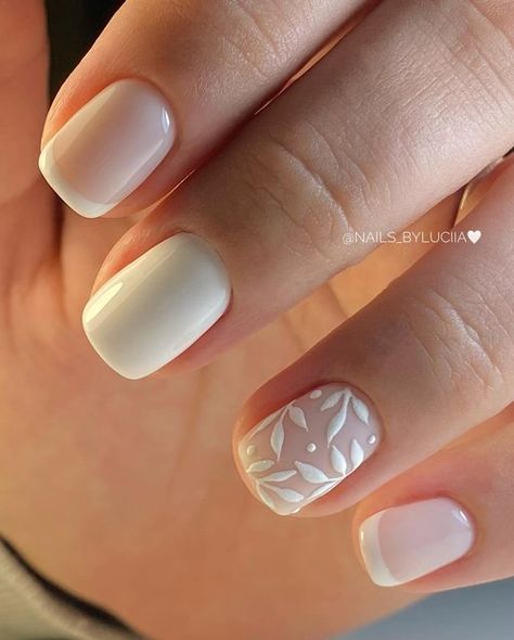 Nails As A Wedding Guest, French Nail Polish Ideas, Ivory Nails Gel, Wedding Nails Short Brides, French Dip Nail Ideas, Nails For Work Professional, Short Nail Nail Art, Bride Nail Ideas, Wedding Guest Nails Ideas