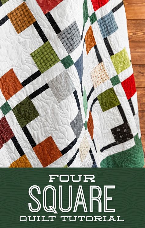 Four Square Quilt Pattern, Free Quilt Patterns Printables Missouri Star Quilt, 2 Inch Square Quilt Patterns, 10 Inch Square Quilt Patterns, Four Square Quilt, Missouri Star Quilt Pattern, Jenny Doan Tutorials, Missouri Quilt Tutorials, Missouri Quilt Company