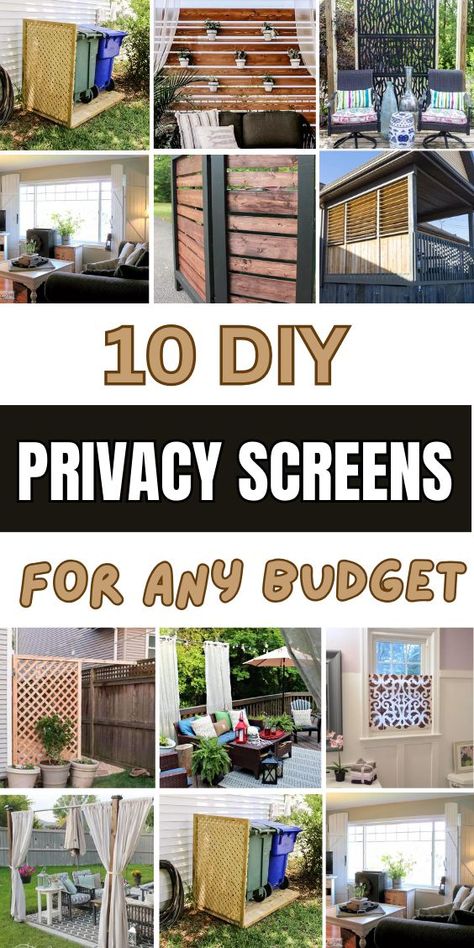 Create your own stylish and functional privacy screen with our easy DIY guide! Whether you need to block an unsightly view, add a touch of elegance to your outdoor space, or create a cozy nook indoors, our step-by-step instructions have got you covered.   Choose from a variety of materials and designs to match your personal style and enhance your home's aesthetic. Perfect for patios, balconies, or any room in the house. Ready to get started?   Click to see more and follow us for more DIY inspiration and creative projects!   🌿🏡 #DIYProjects #PrivacyScreen #HomeDecor #CraftIdeas Porch Privacy Screen, Lattice Privacy Screen, Backyard Privacy Screen, Porch Privacy, Privacy Screen Deck, Diy Privacy Fence, Diy Privacy Screen, Outdoor Privacy Screen, Patio Privacy Screen